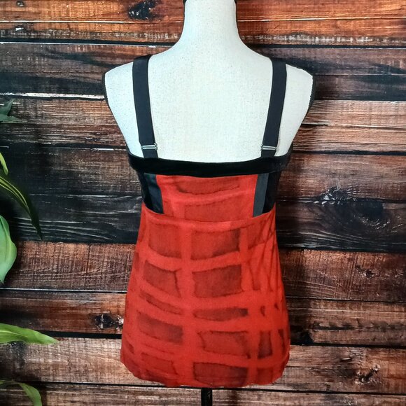 Simply Vera Wang Top M Rayon Cami Adjustable Strap Velvet Trim - Picture 3 of 10